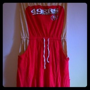 SF 🏈49ers strapless short dress ready for 🏈